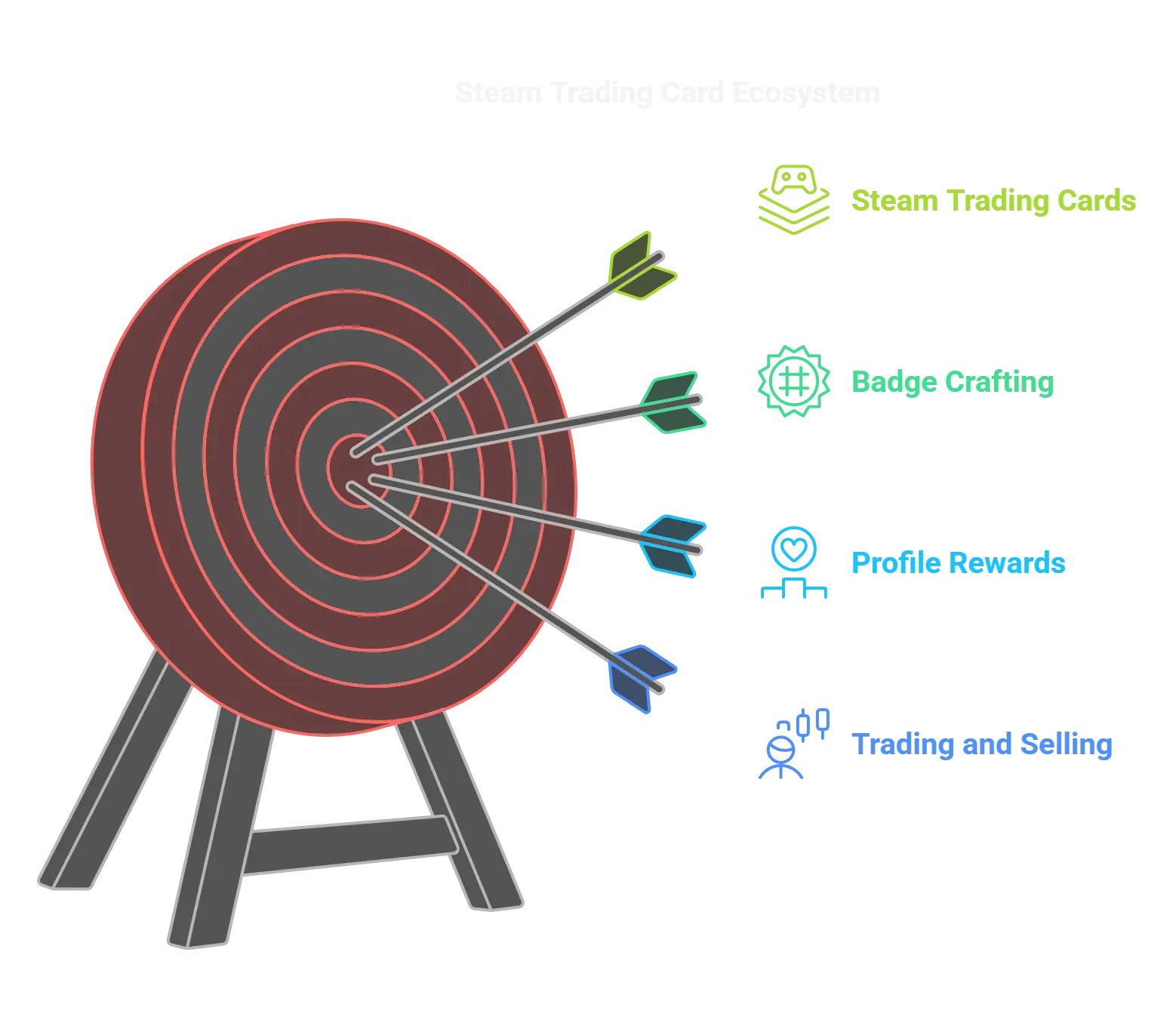 Visual guide for Steam Trading Cards and Market Trading